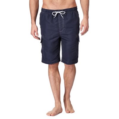 Navy cargo swim shorts